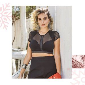 NWT Sexy black crop top